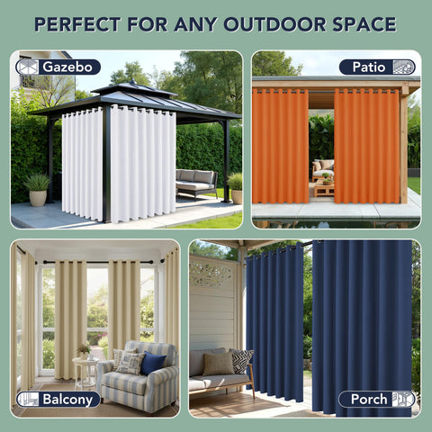 RichSets machine washable curtains designed for easy outdoor care.