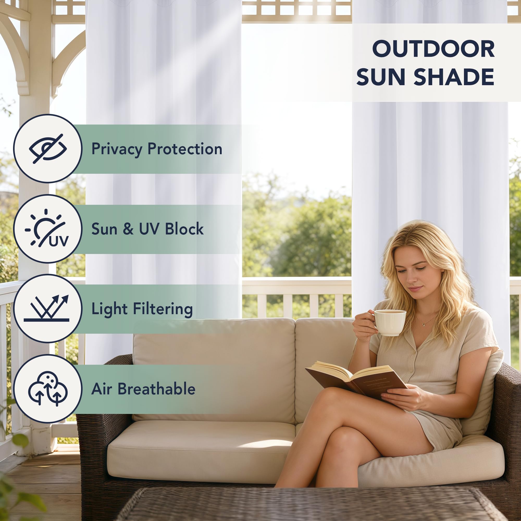 RichSets grommet-top curtains enable easy installation on standard rods.