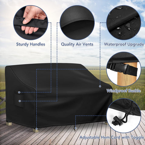 Richwon outdoor sofa cover air vents promote airflow and breathability