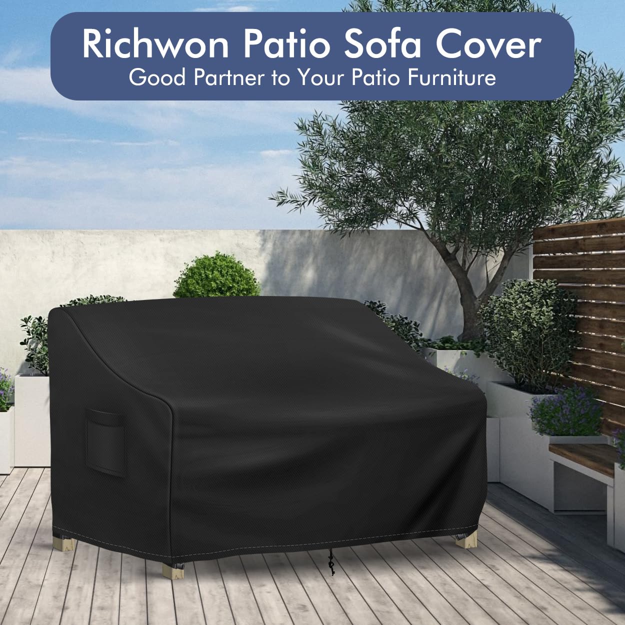 Richwon patio cover easy clean with a damp cloth or wipe