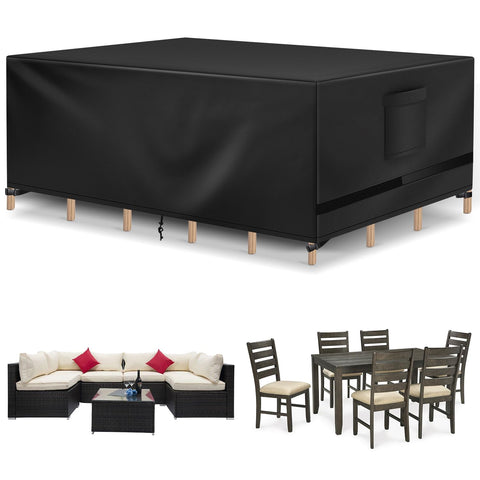 Richwon patio cover rectangle waterproof 90x64x28 protects furniture from rain