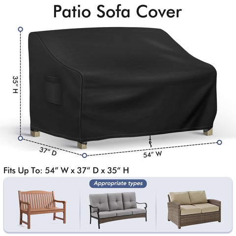 Richwon patio loveseat cover UV-resistant fabric shields against sun damage