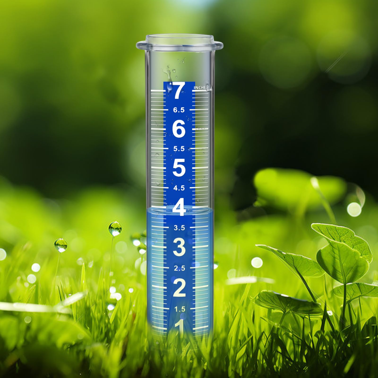 Ricihene outdoor rain gauge tube provides reliable data for yard irrigation planning.