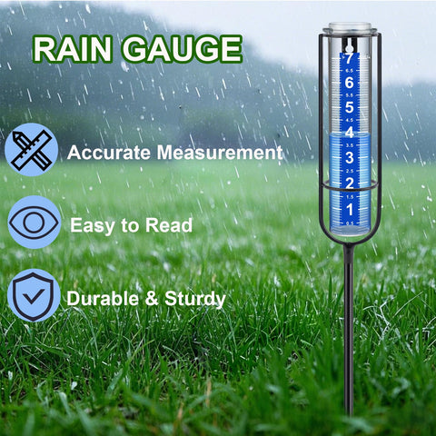 Ricihene Rain Gauge easy assembly, three-part design for quick setup