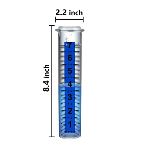 Ricihene rain gauge tube blue-tint improves readability under sun