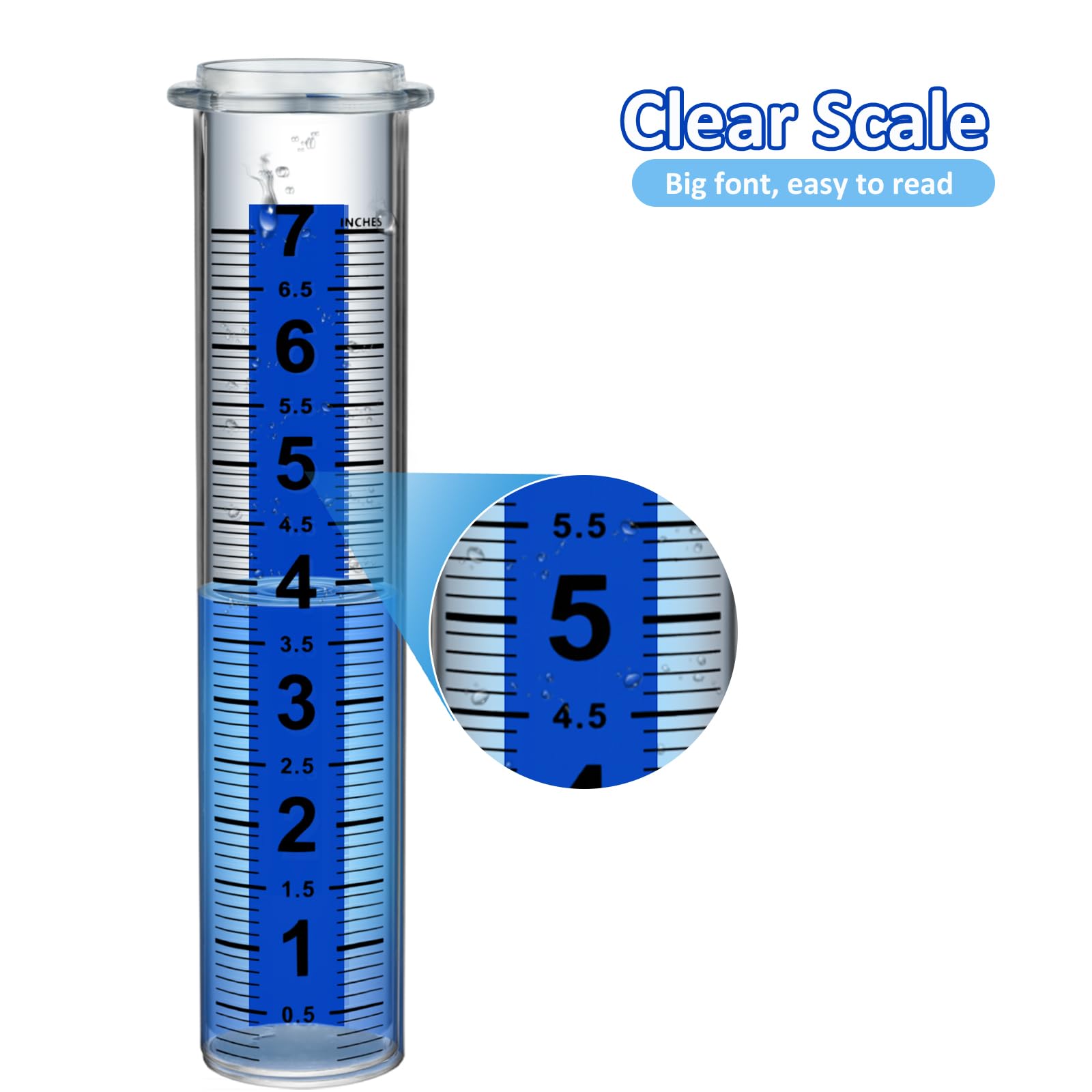 Ricihene rain gauge tube fits standard 7-inch gauges for easy replacement