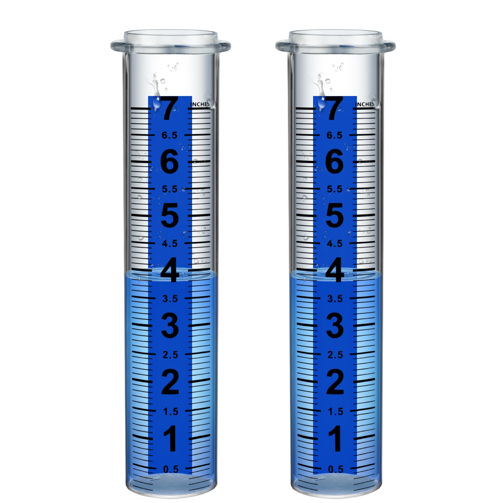 Ricihene rain gauge tube transparent with markings for precise readings