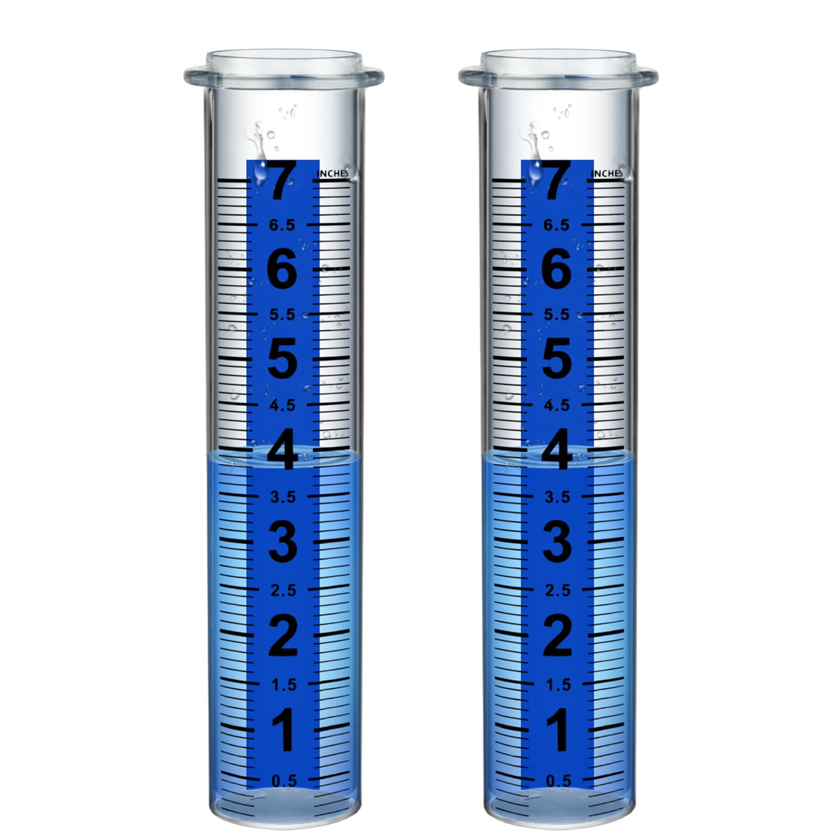 Ricihene rain gauge tube transparent with markings for precise readings