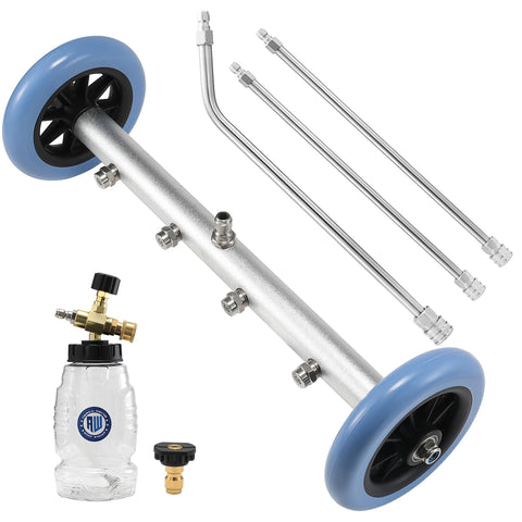 RIDGE WASHER 16-inch undercarriage cleaner with wide head for broad coverage and efficiency.