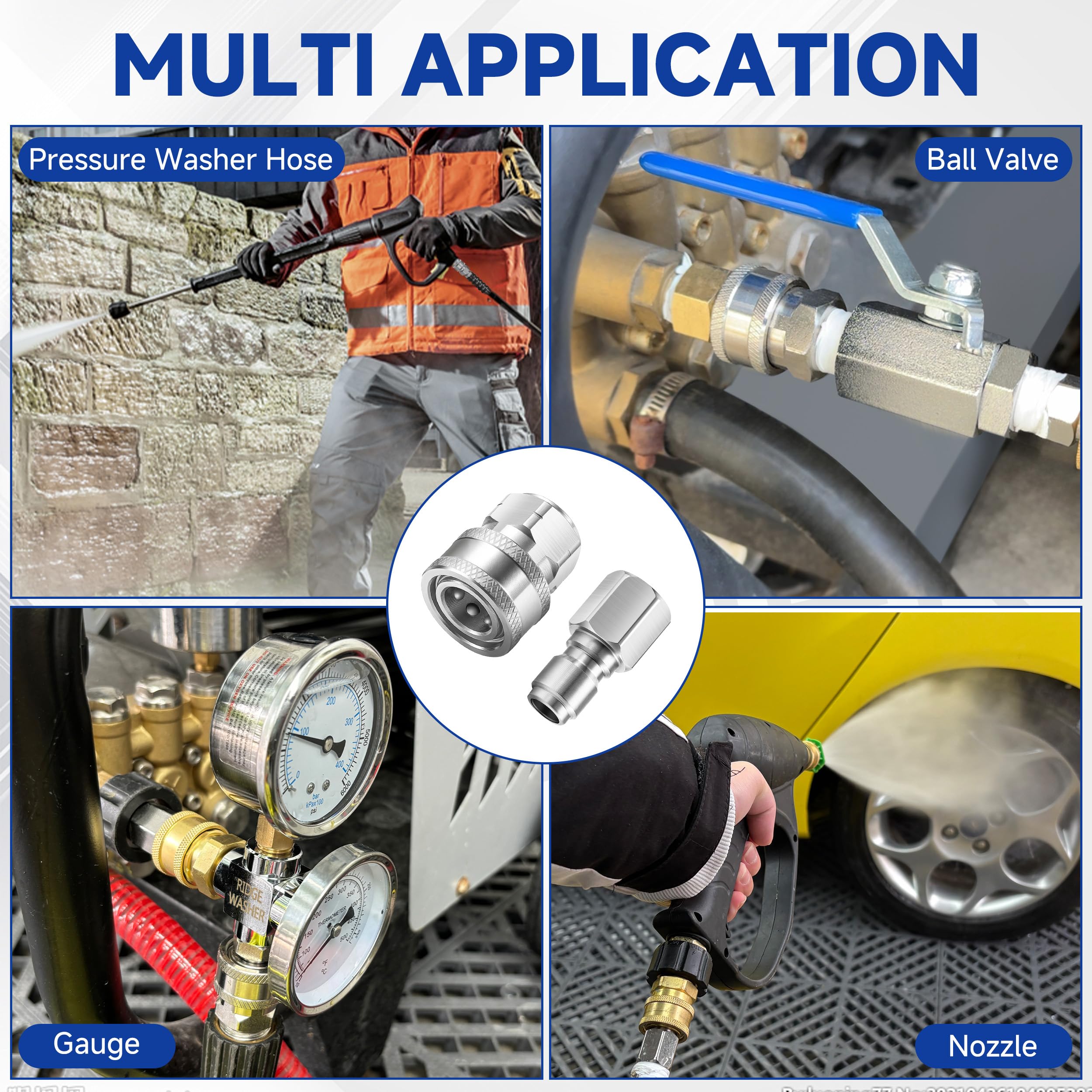 RIDGE WASHER 5000 PSI kit supports heavy-duty cleaning with reliable connections.