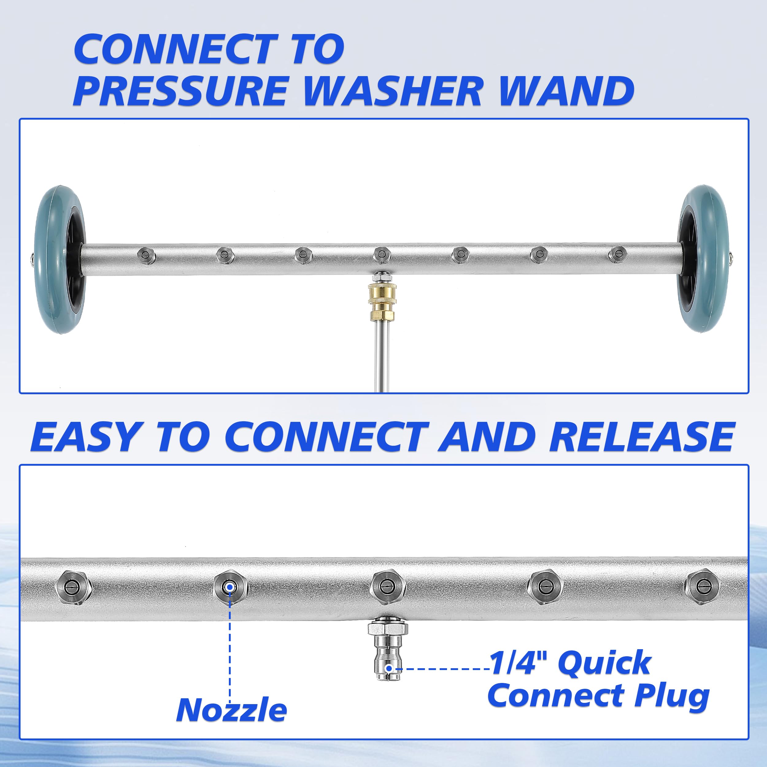 RIDGE WASHER 7-nozzle design with dual casters boosts versatility