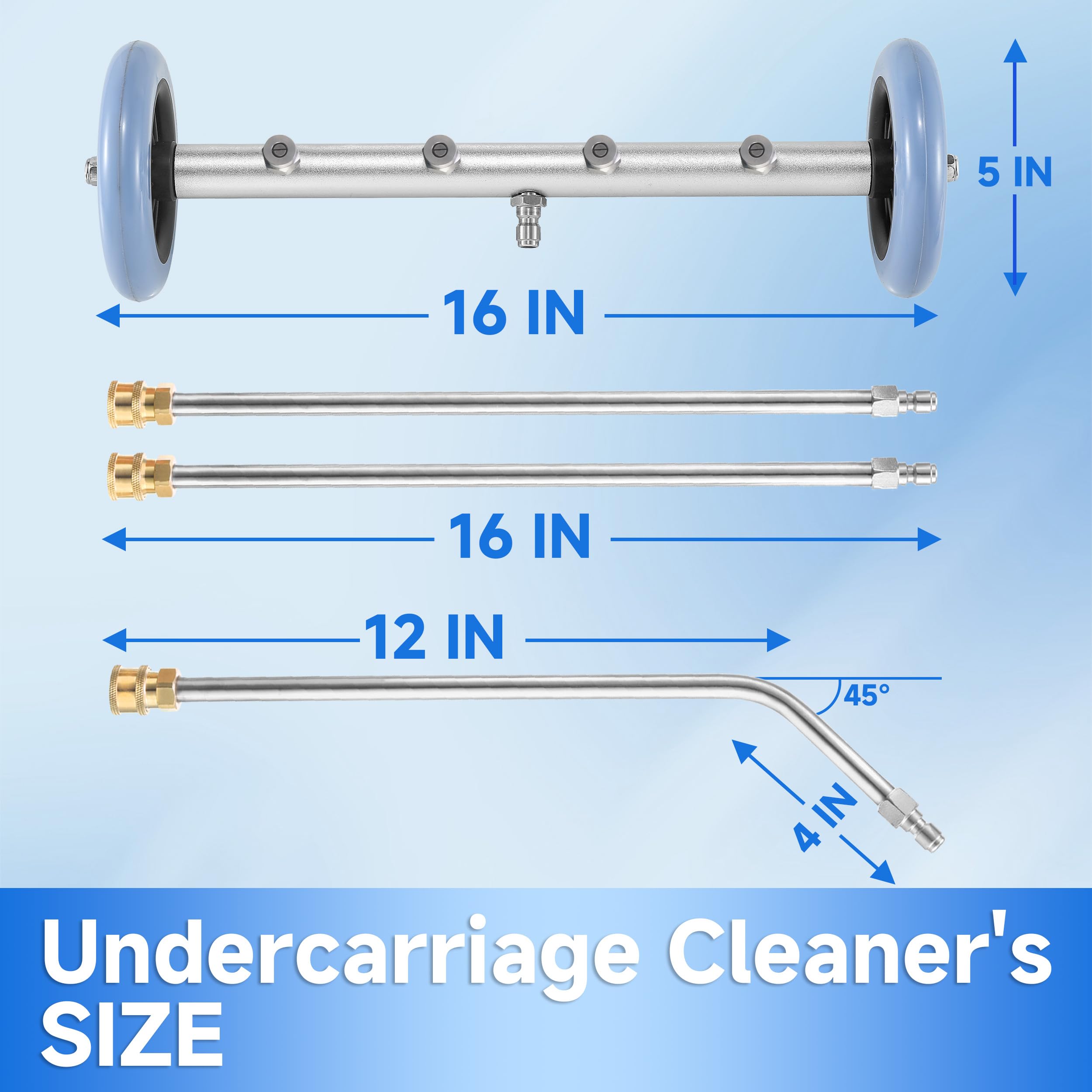 RIDGE WASHER all-in-one wand kit includes multiple attachments