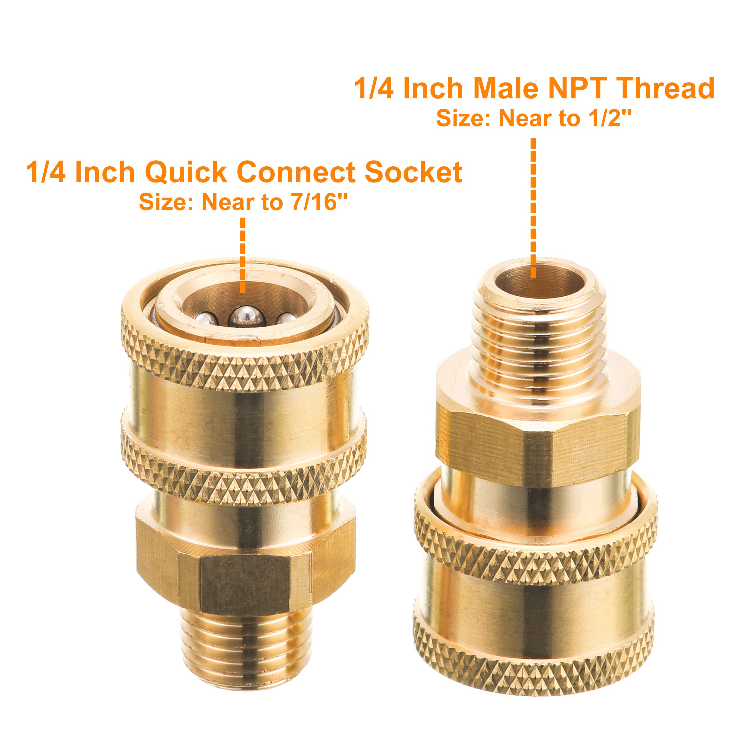 RIDGE WASHER 1/4 in quick-connect to male NPT adapter enabling versatile connections.
