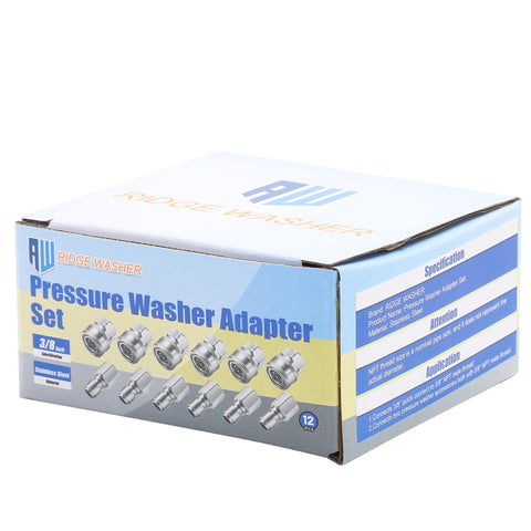 RIDGE WASHER compact quick-connect kit is easy to carry on-site.