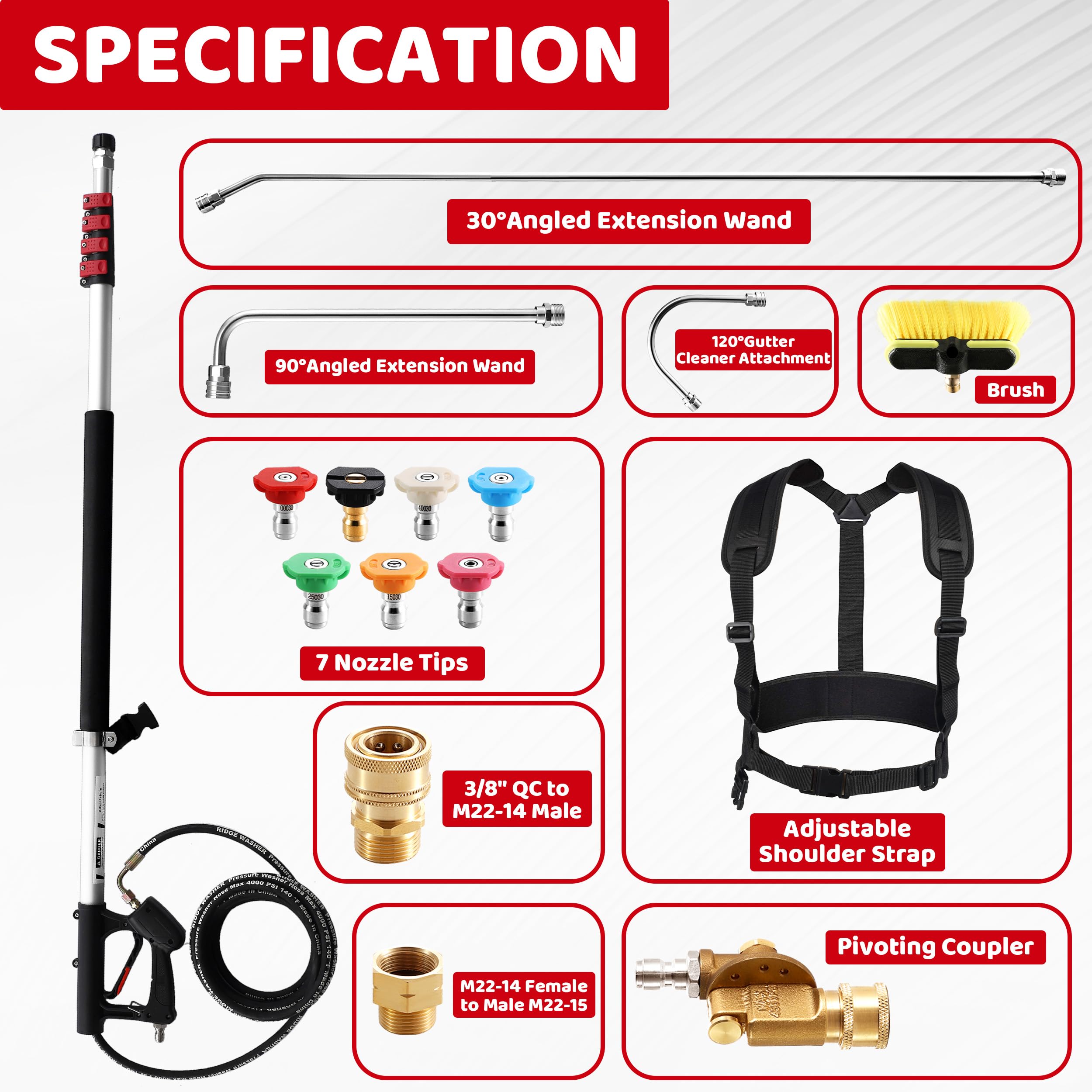RIDGE WASHER complete cleaning kit delivers flexibility for DIY and professional use.