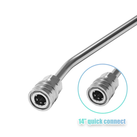 RIDGE WASHER curved 15-inch attachment enables precise cleaning of wheel wells and vehicle undersides.