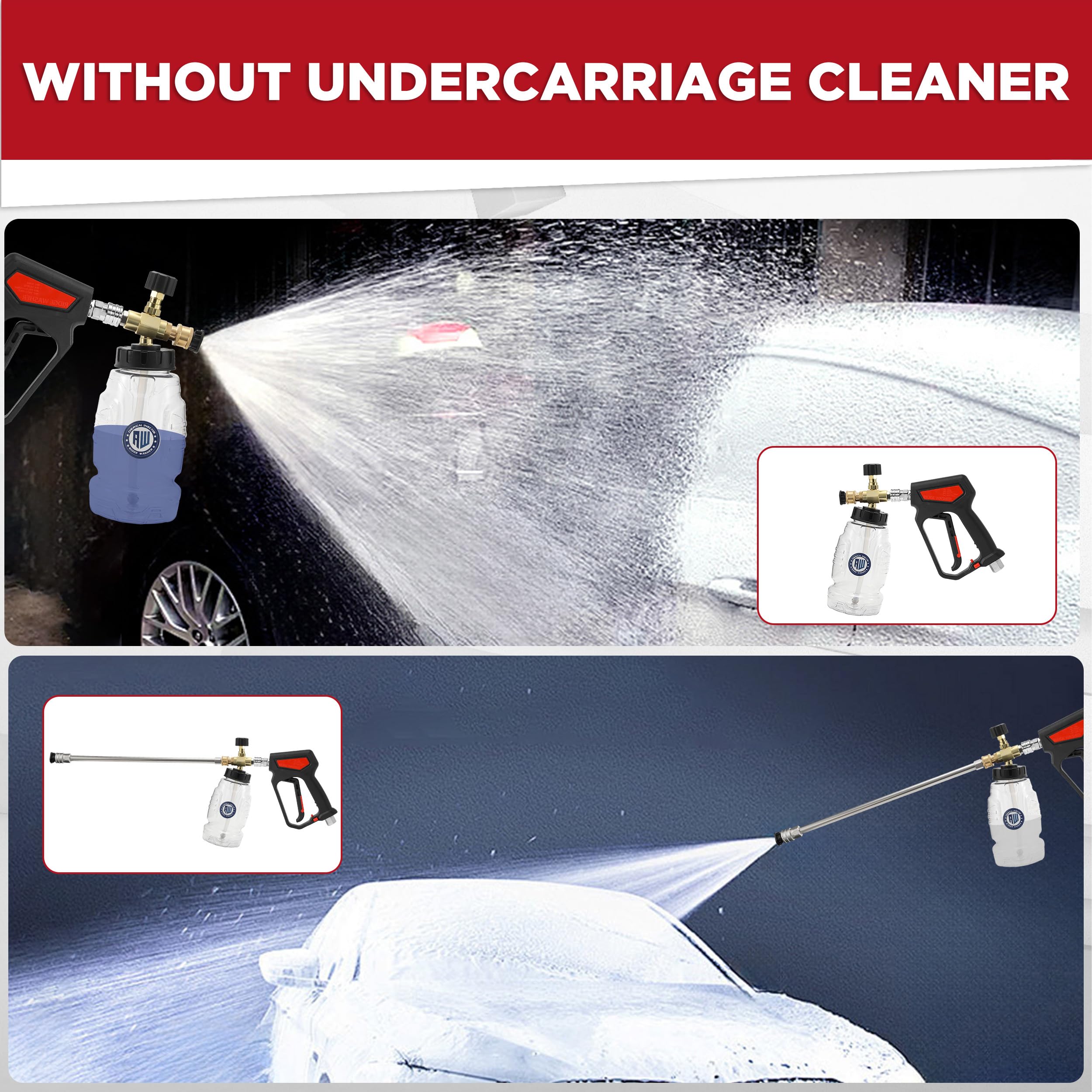RIDGE WASHER curved wand 15-7inch ideal for underside access and angles.