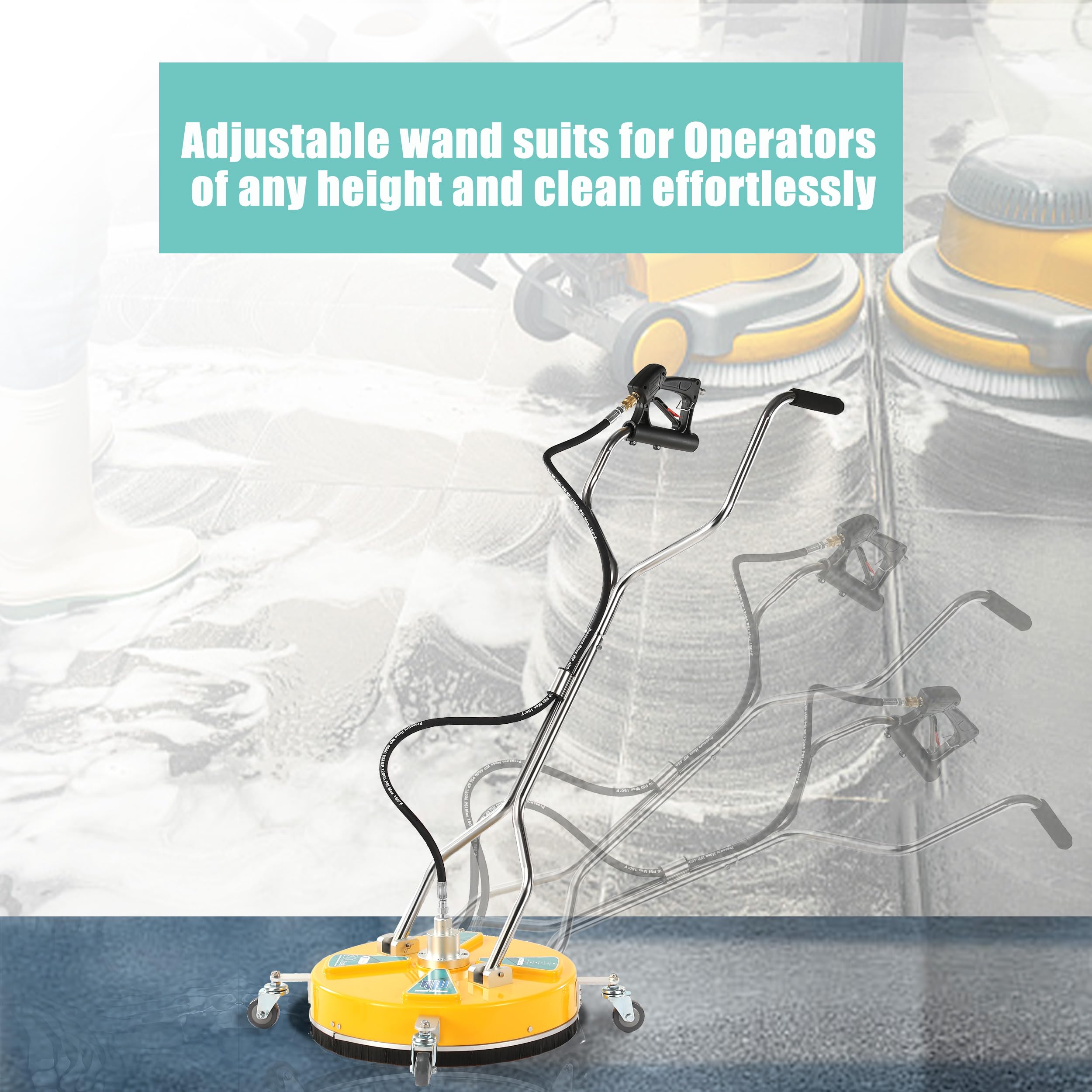 RIDGE WASHER dual-handle design for comfortable control during cleaning