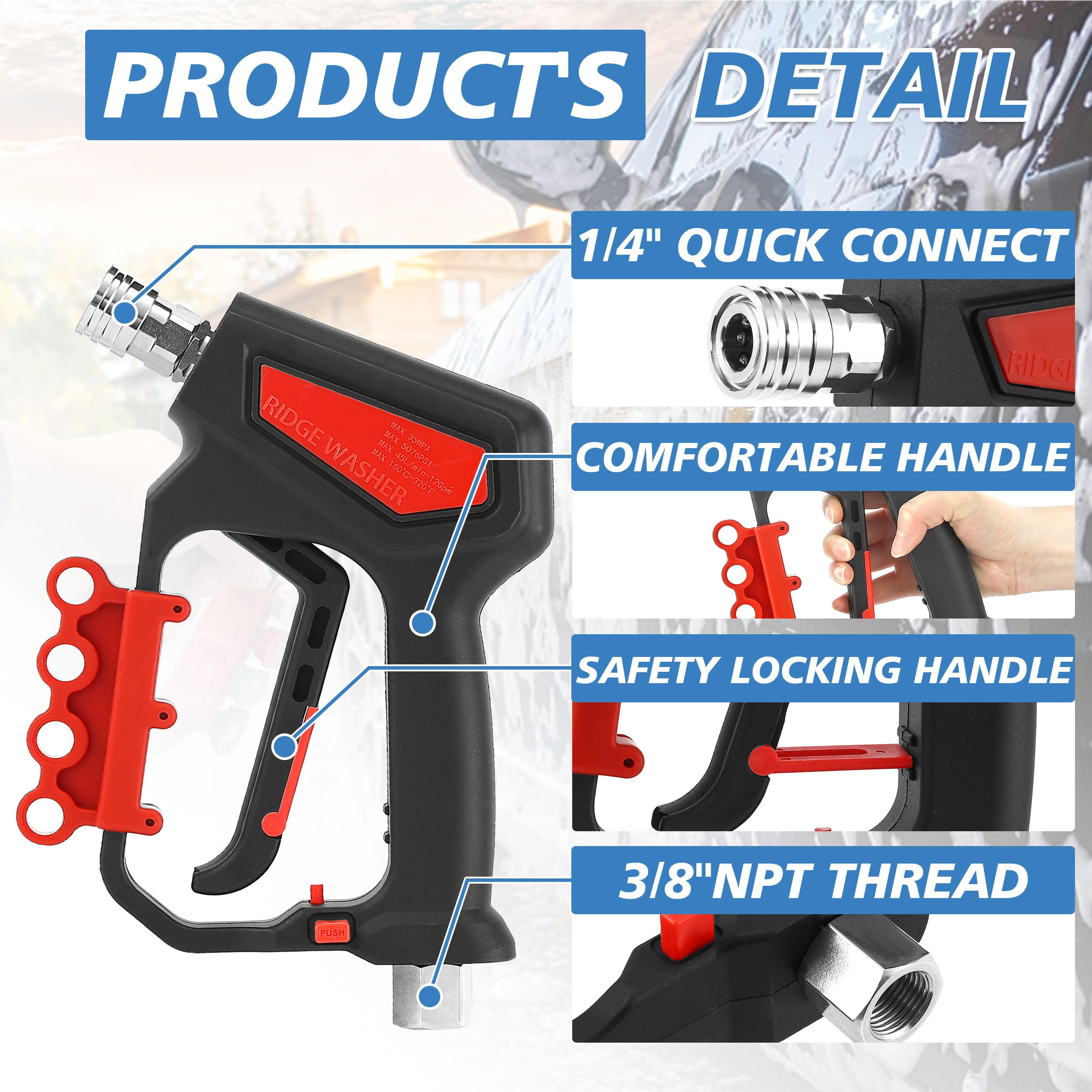 RIDGE WASHER durable materials resist wear for long-lasting performance