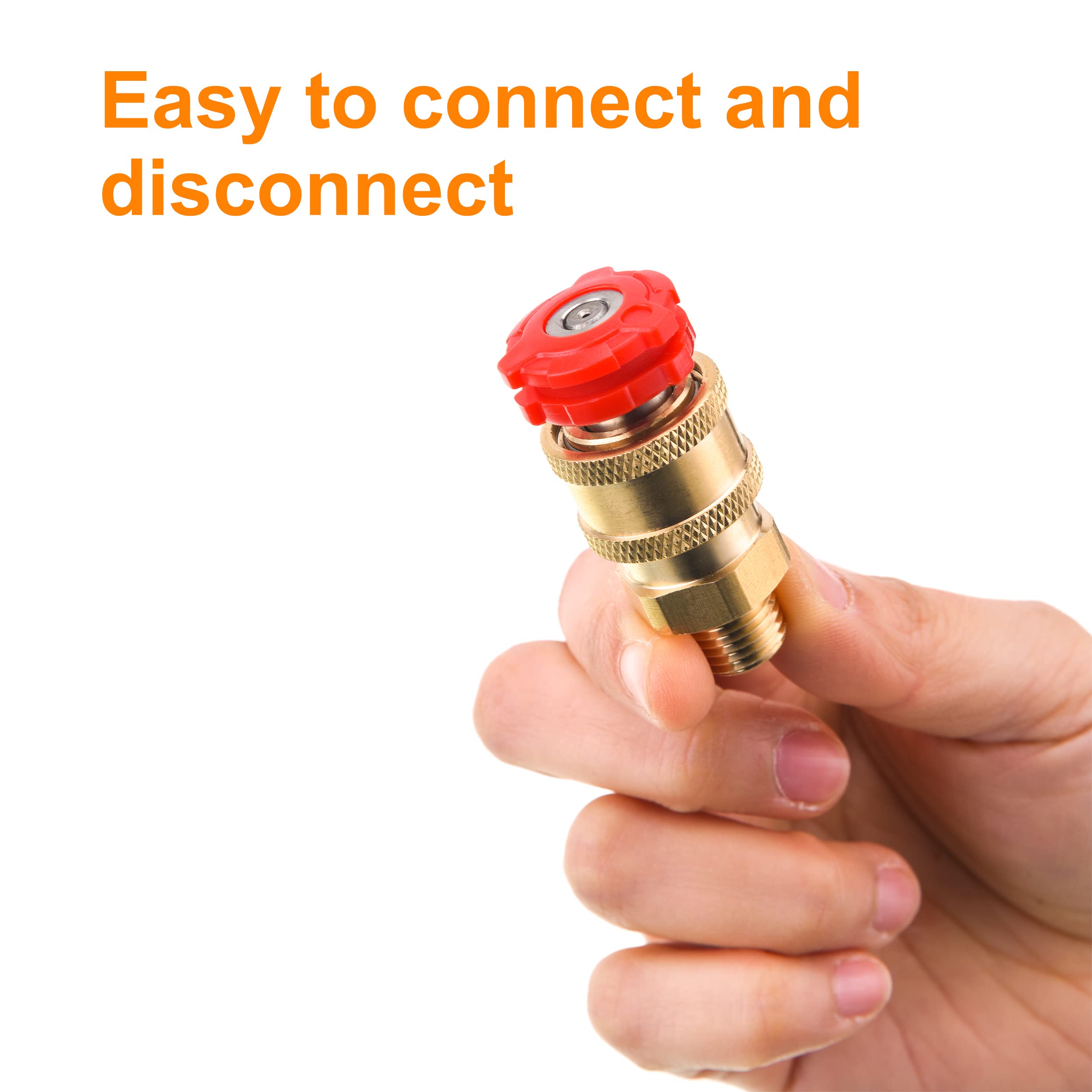 RIDGE WASHER ball-lock design prevents leaks during tool changes.
