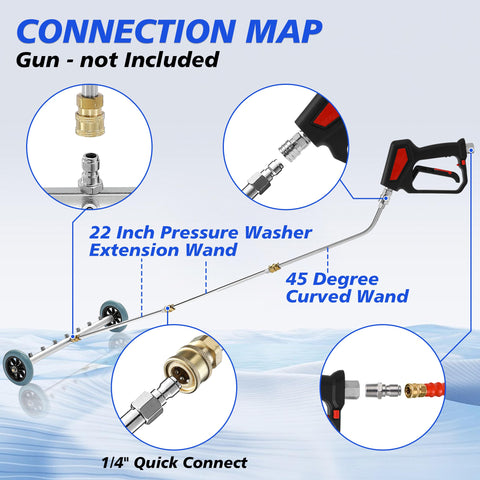RIDGE WASHER extension wand 21.65-inch straight improves reach under vehicles