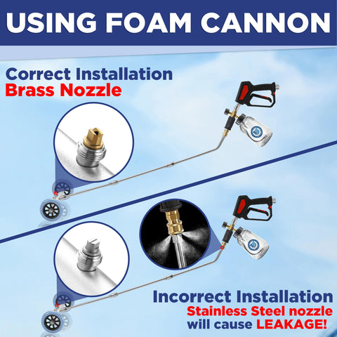 RIDGE WASHER foam cannon in action delivers thick cleaning foam.