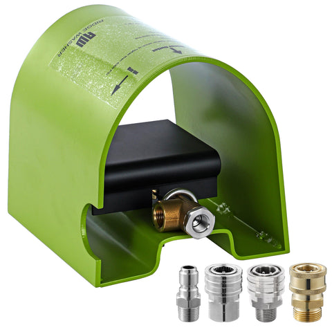 RIDGE WASHER foot valve sewer jetter kit with foot-pedal control for hands-free operation.