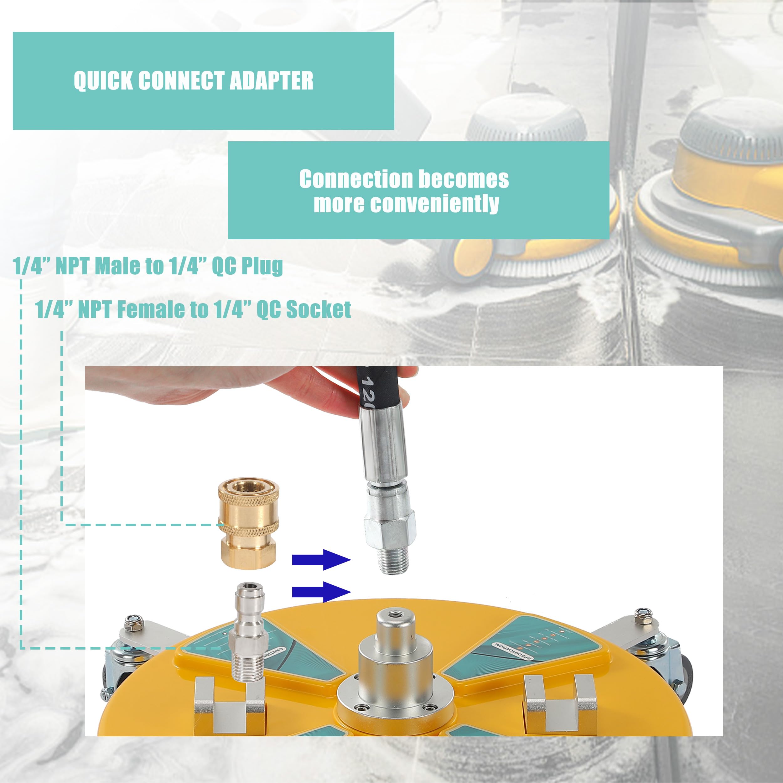 RIDGE WASHER four-wheels mobility enabling smooth surface movement