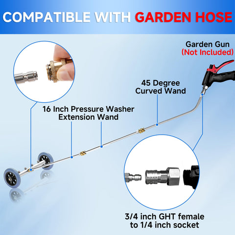 RIDGE WASHER stainless steel garden hose adapter enables garden use