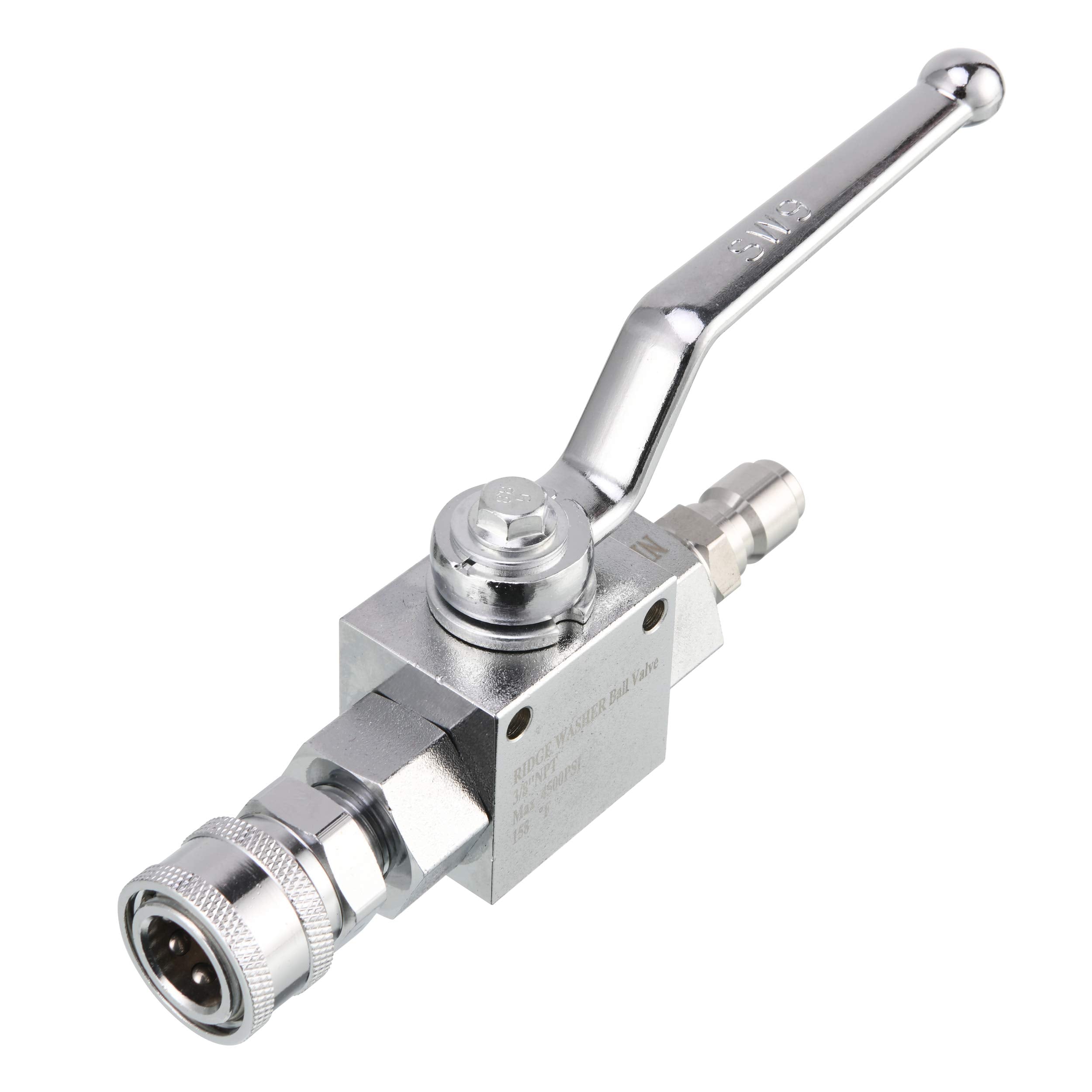 RIDGE WASHER high-pressure ball valve kit assembly shows sturdy build for heavy-duty use