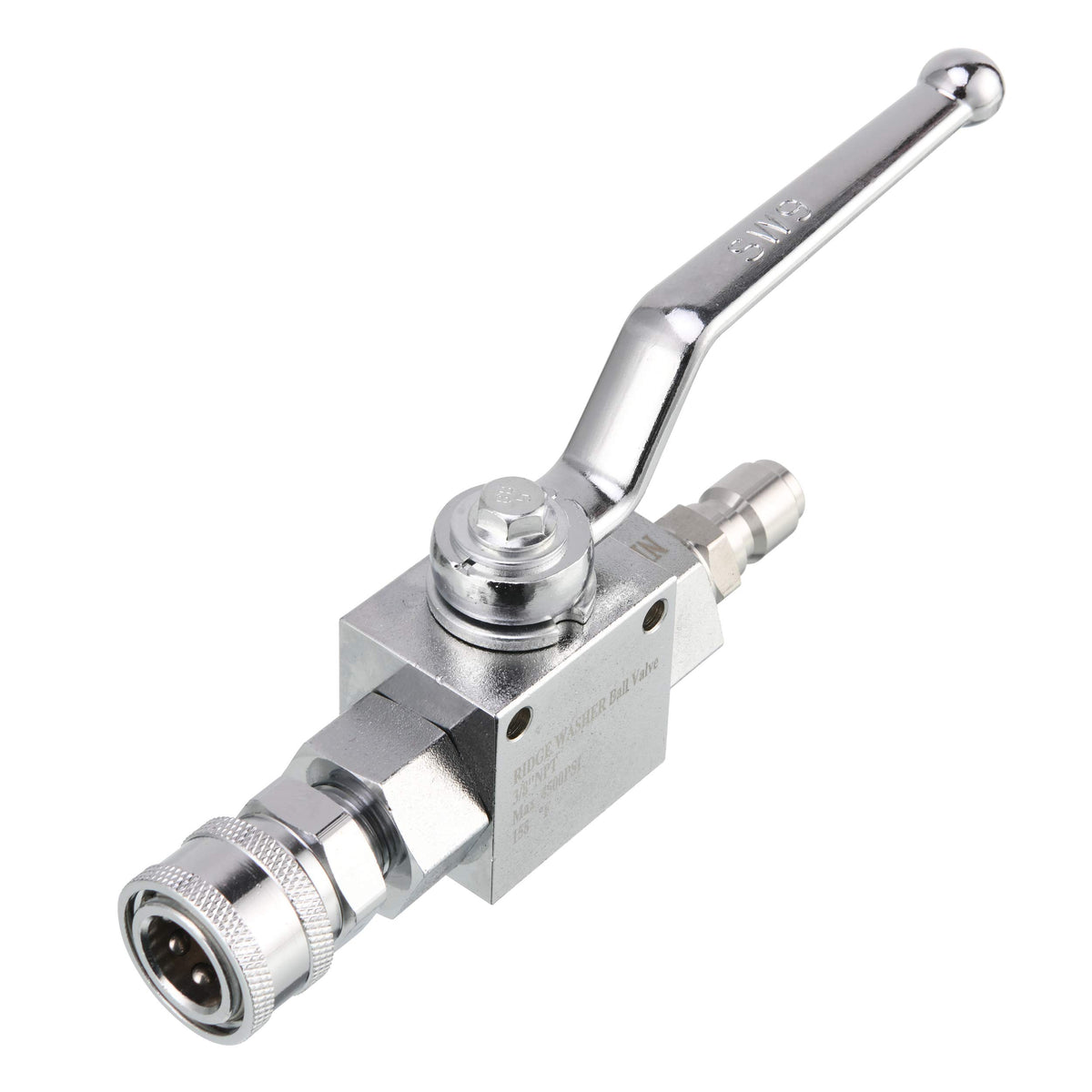 RIDGE WASHER high-pressure ball valve kit assembly shows sturdy build for heavy-duty use