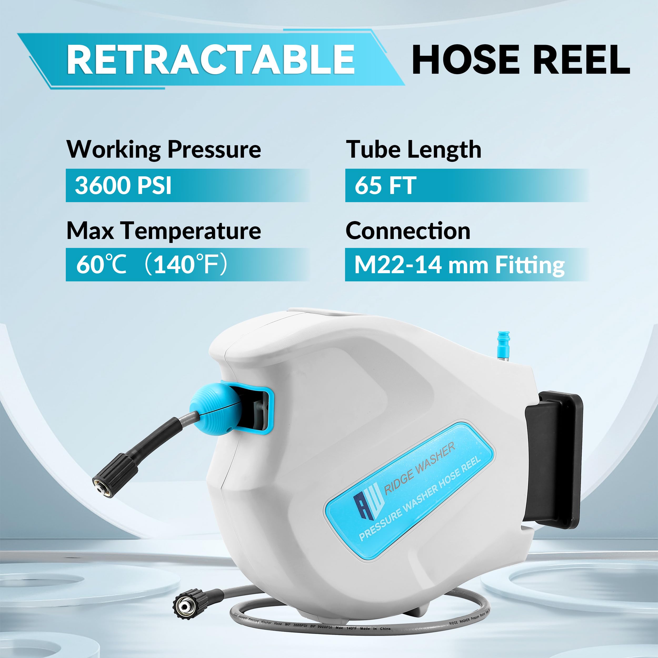 RIDGE WASHER hose reel installation on a wall being set up