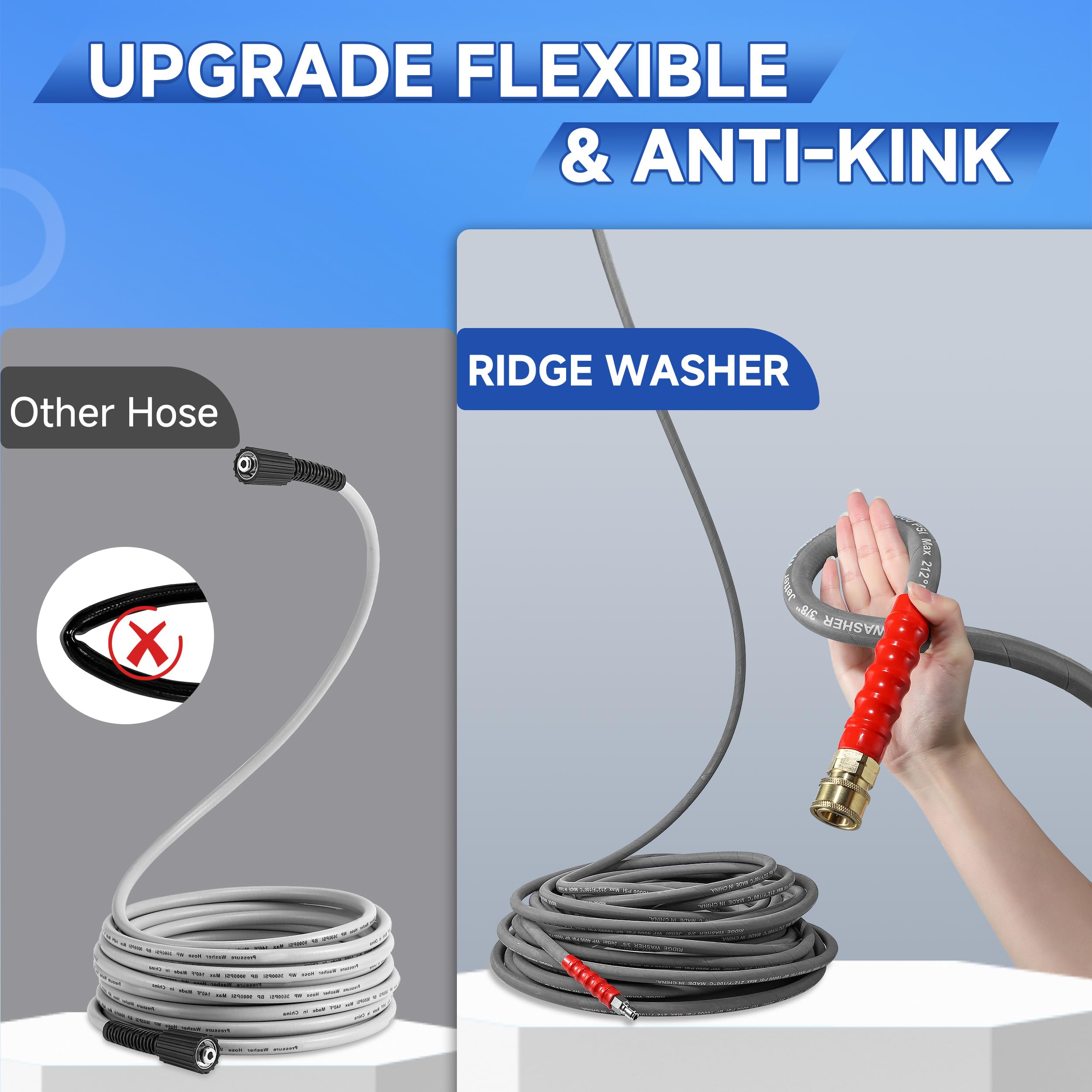 RIDGE WASHER hot and cold water capability supports versatile tasks