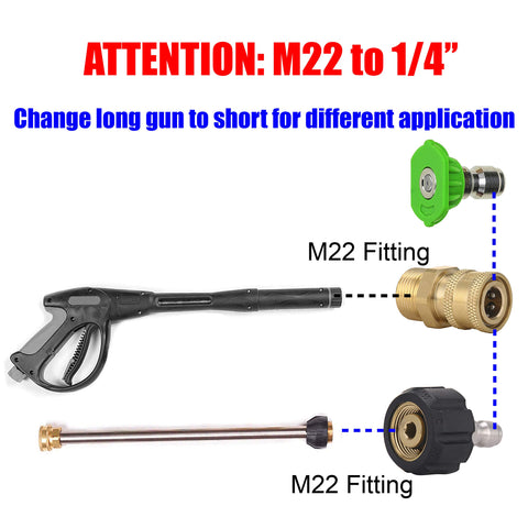 RIDGE WASHER M22 14 mm female thread detail for secure compatibility.