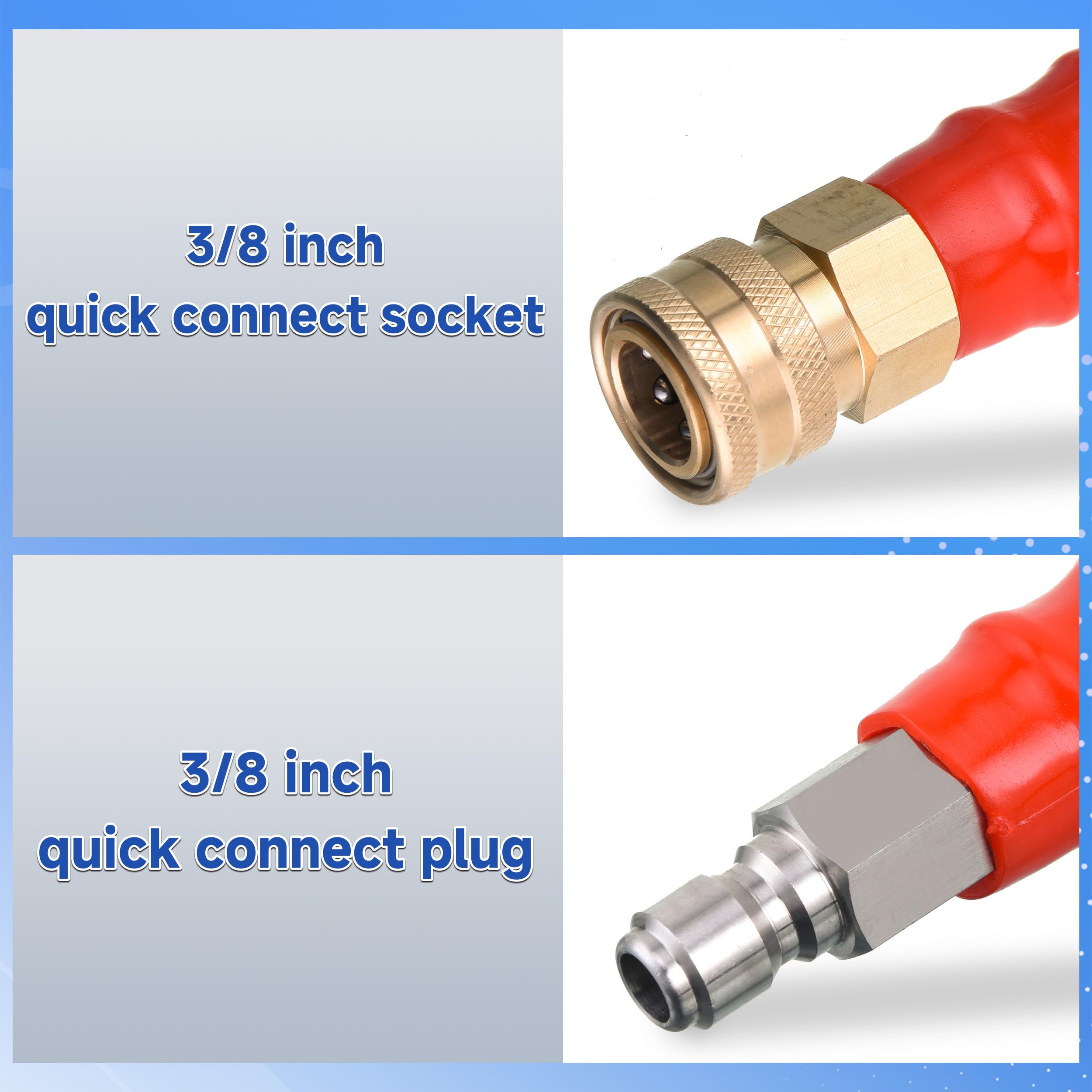 RIDGE WASHER M22 14mm to 3-8 inch connectors included for easy transitions