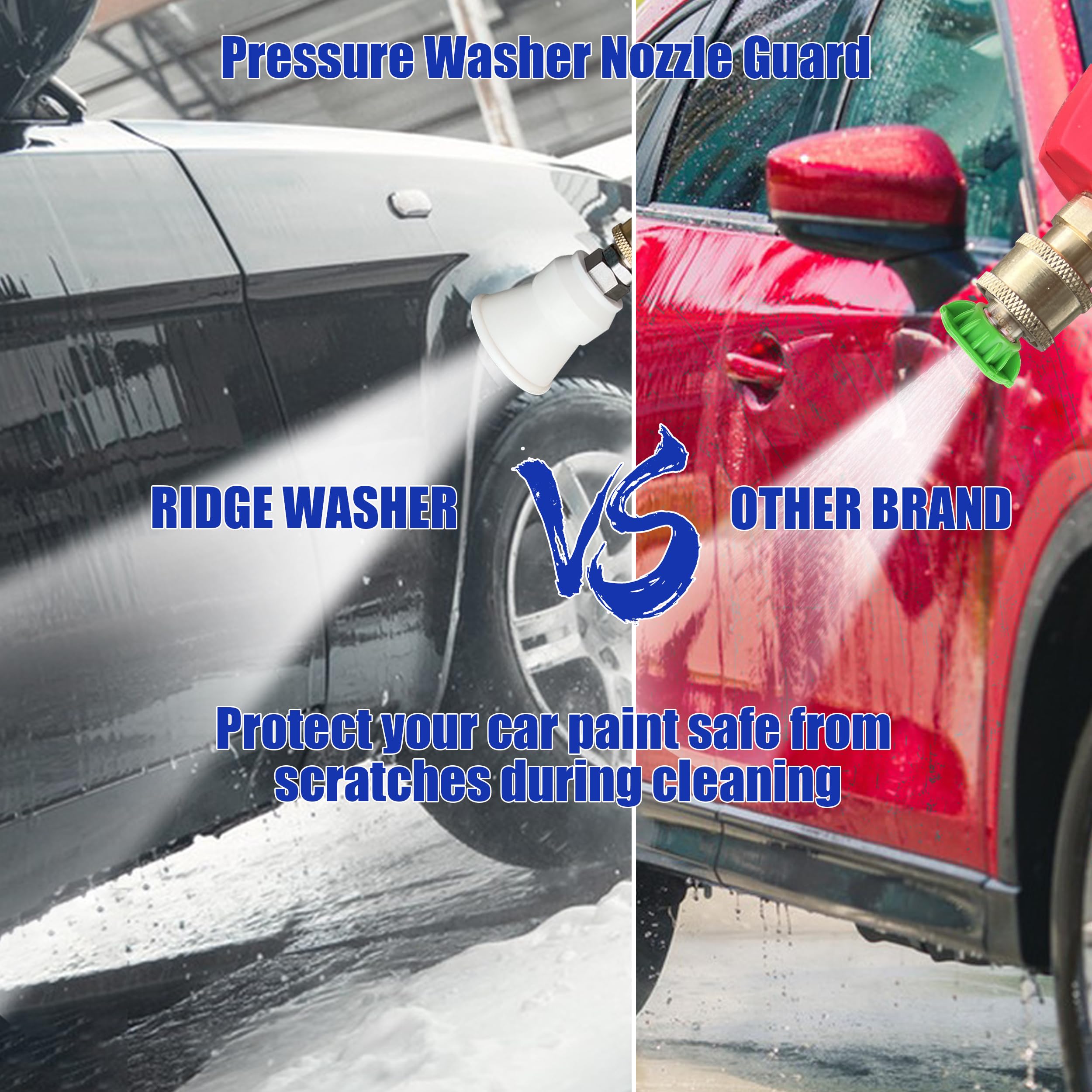 RIDGE WASHER 0-degree nozzle delivers a concentrated spray for precise spot cleaning