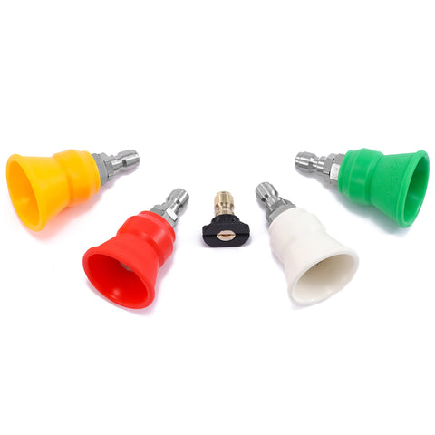 RIDGE WASHER nozzle guard protects surfaces during cleaning for safer operation