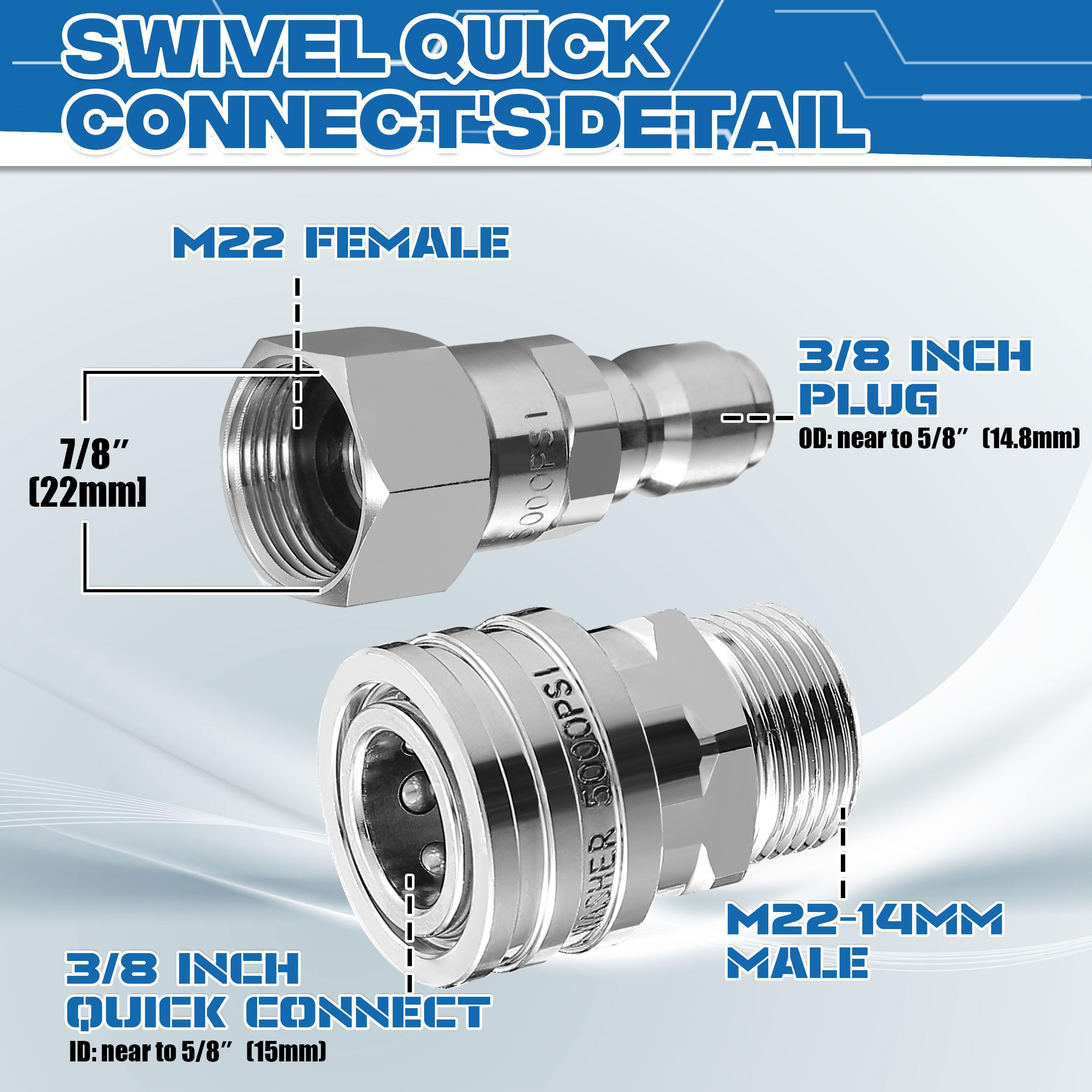RIDGE WASHER package includes two swivels for versatile cleaning configurations.
