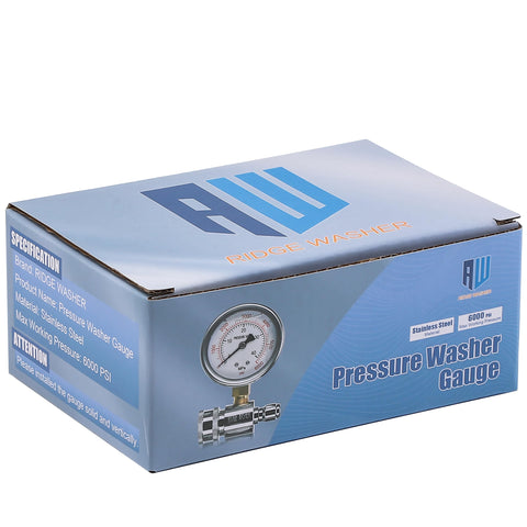 RIDGE WASHER gauge features rugged construction and minimized vibration for durability