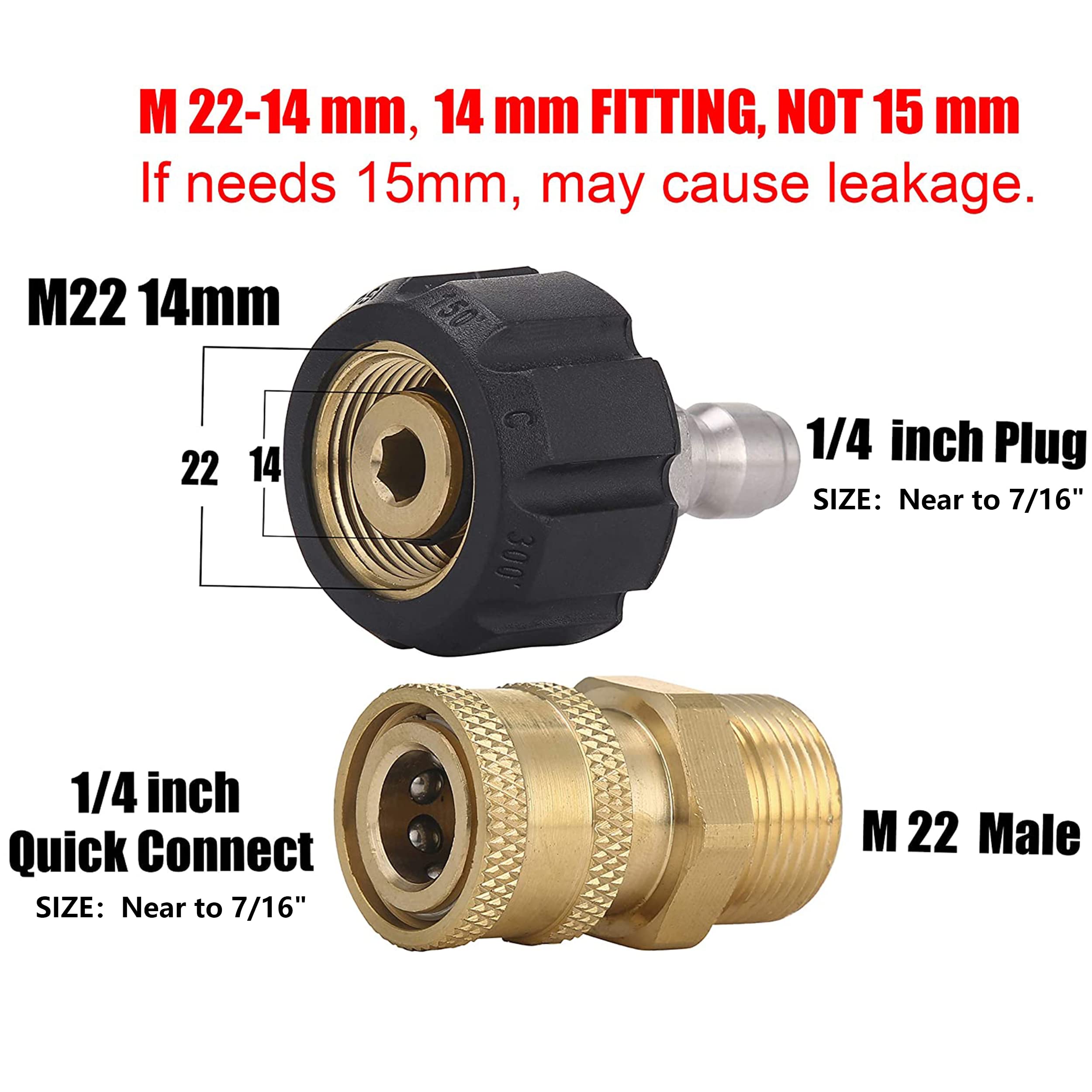 RIDGE WASHER quick-connect plug to M22 shows simple installation.