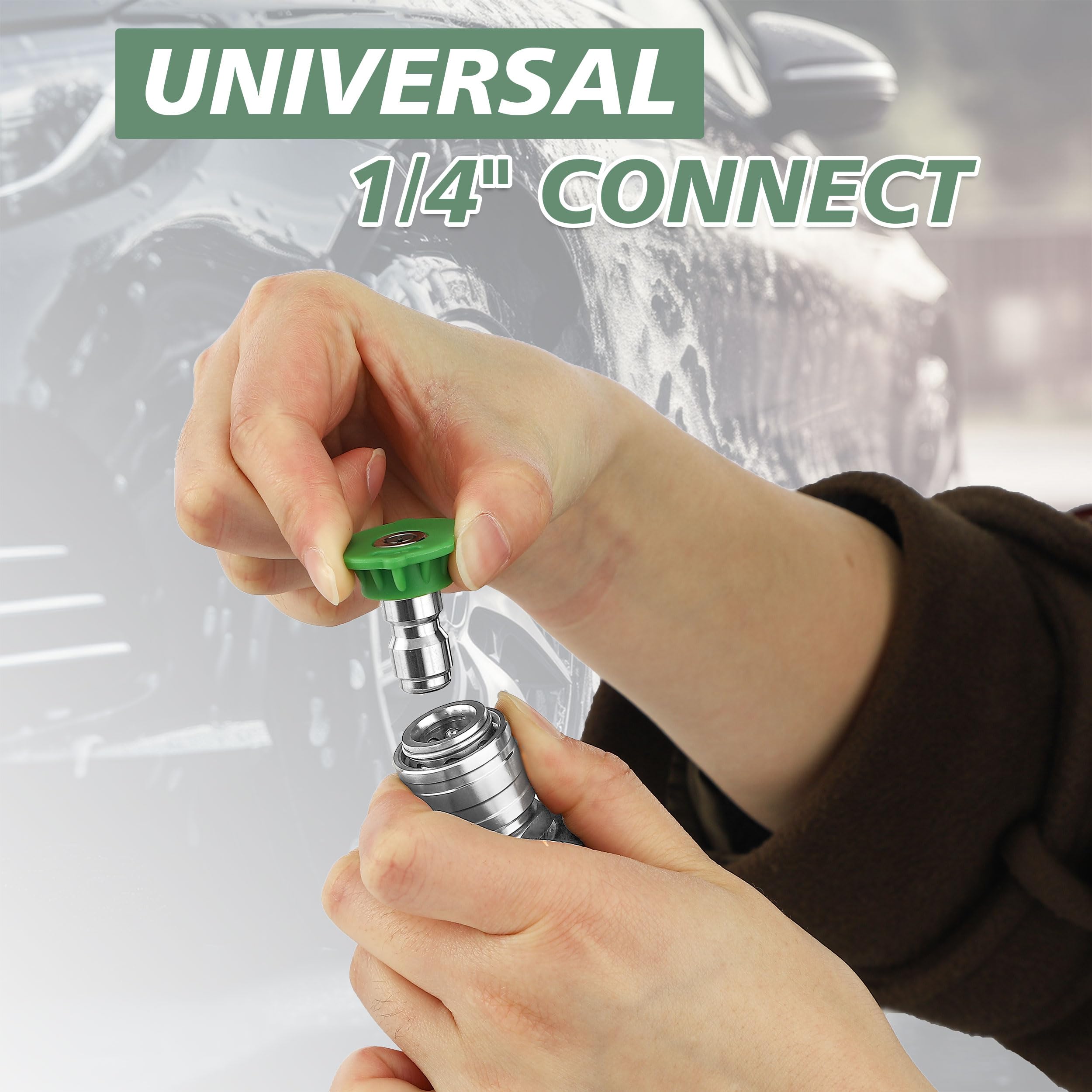 RIDGE WASHER quick-connect fits turbo nozzles and surface cleaners for flexibility.