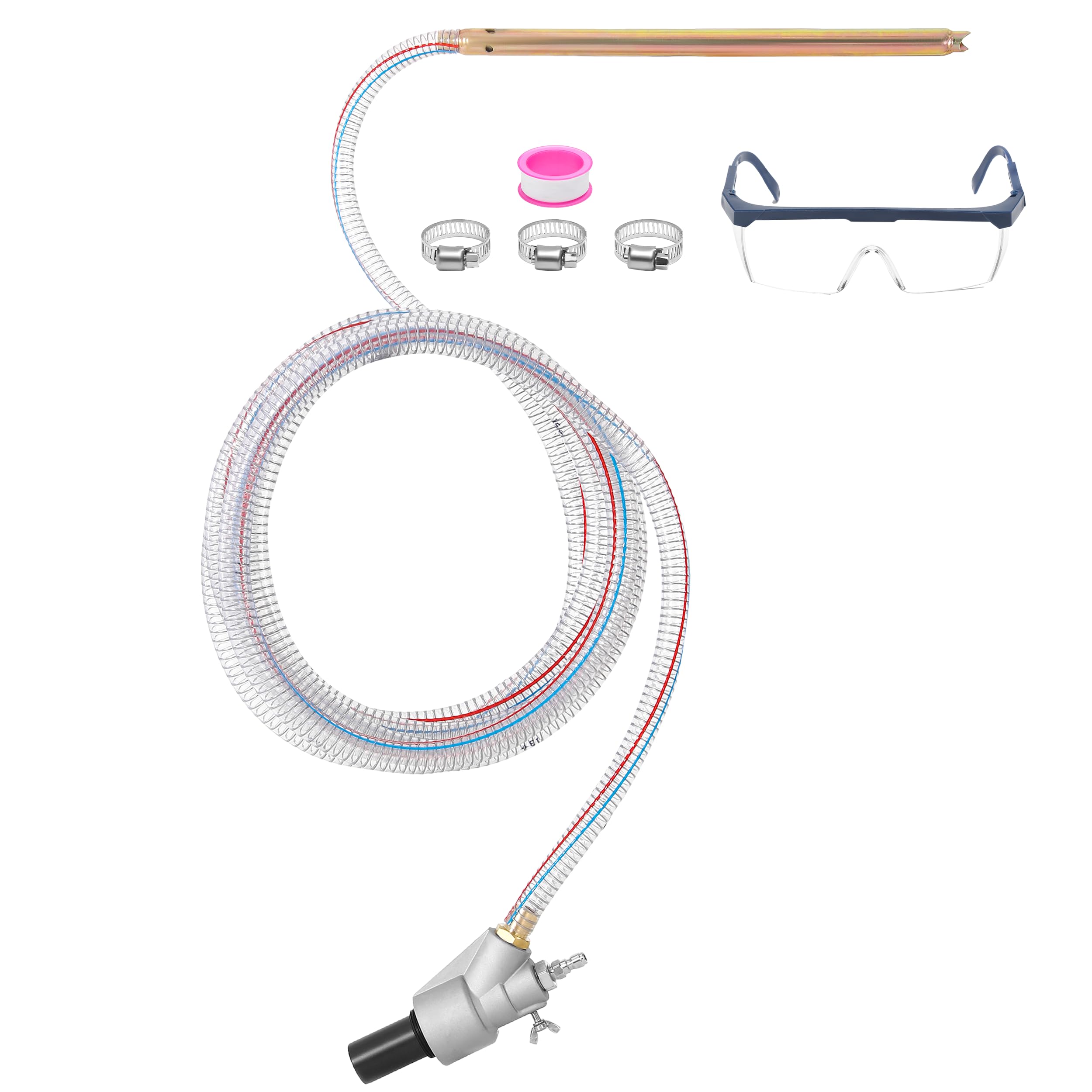 RIDGE WASHER sandblaster kit connected to gas pressure washer nozzle