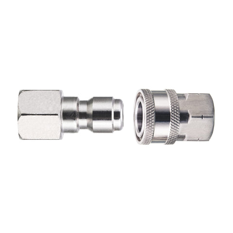 RIDGE WASHER stainless steel fittings resist wear and corrosion for outdoor use.