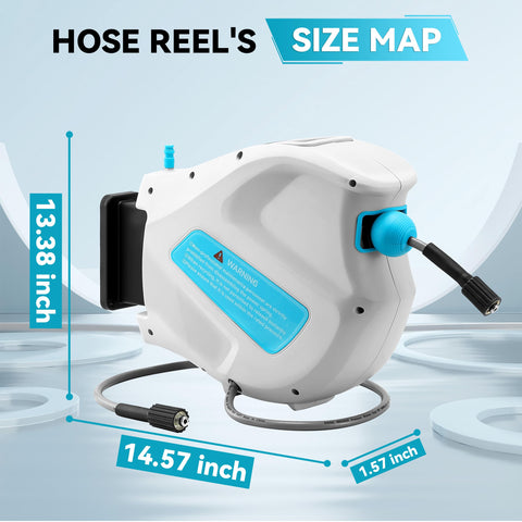 RIDGE WASHER stop-ball feature showing adjustable hose length