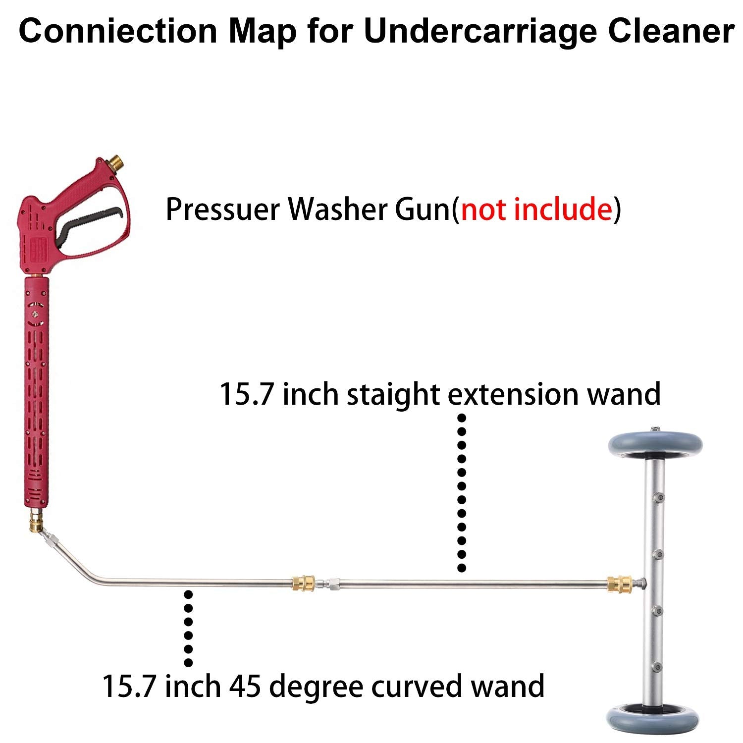 RIDGE WASHER straight extension wand 15.7 inches extends reach to tight spots