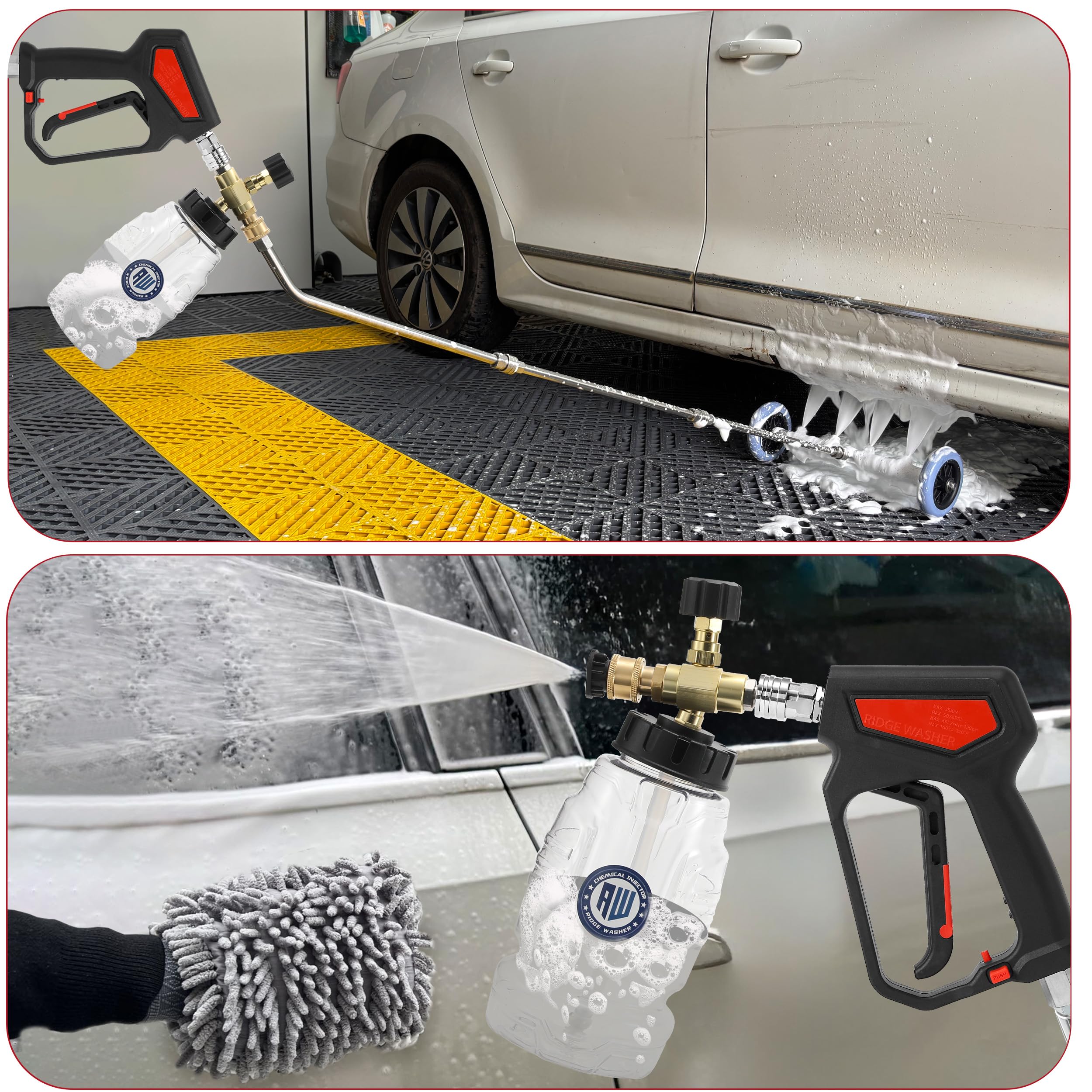 RIDGE WASHER straight extension wand 15-7inch extended reach for tight spots.