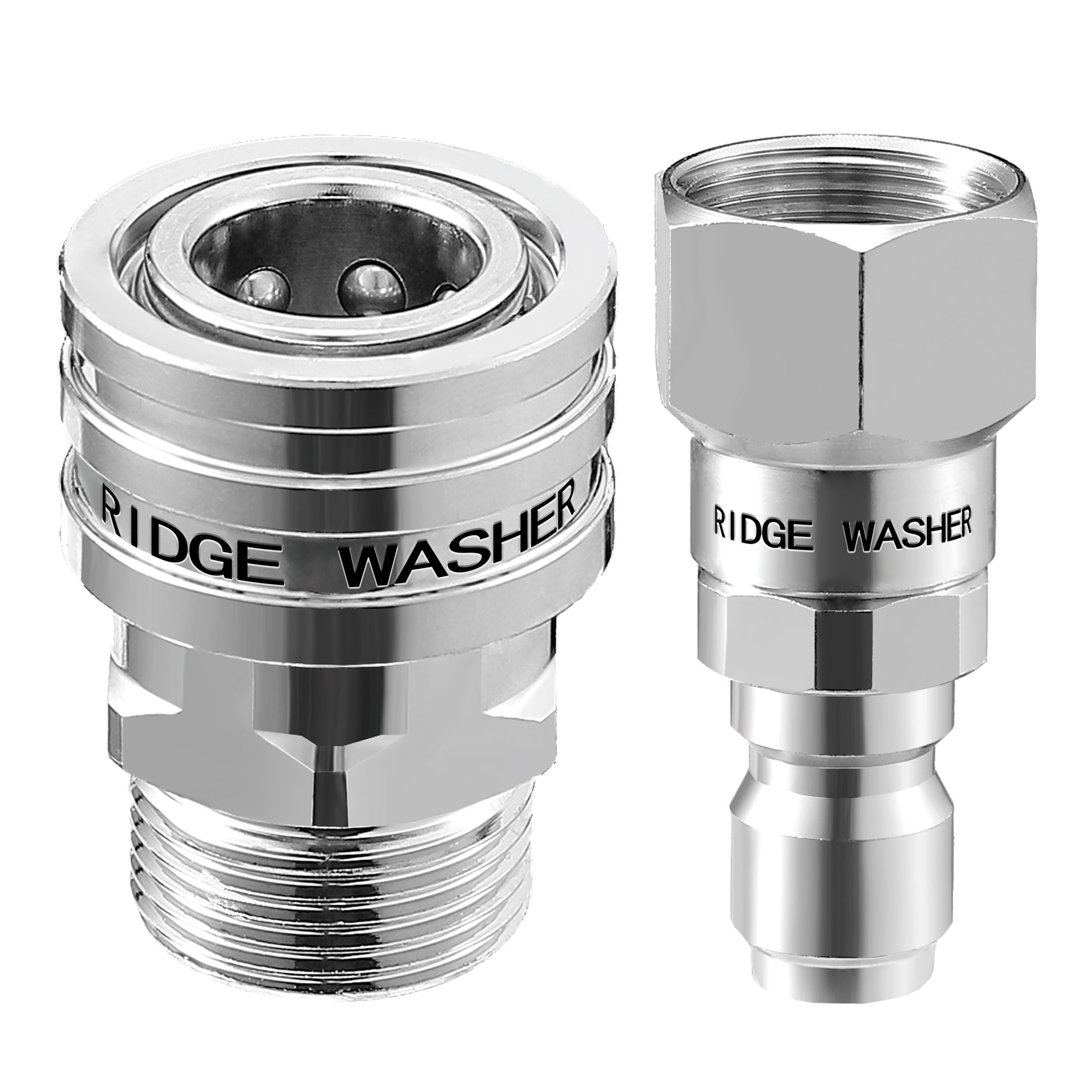 RIDGE WASHER 360-degree swivel assembly guides hose with minimal twist and kinks.