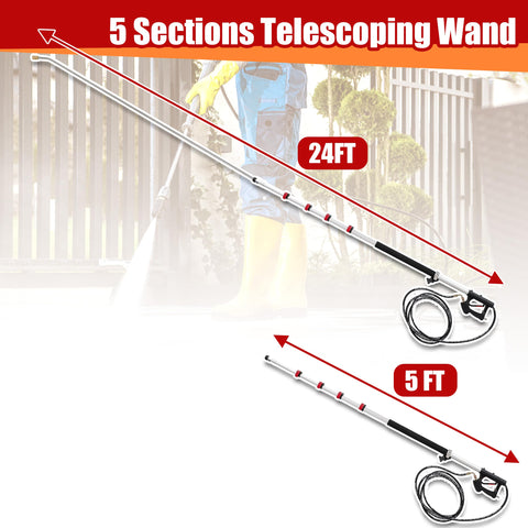 RIDGE WASHER three curve wands for versatile roof edge and high-area cleaning.
