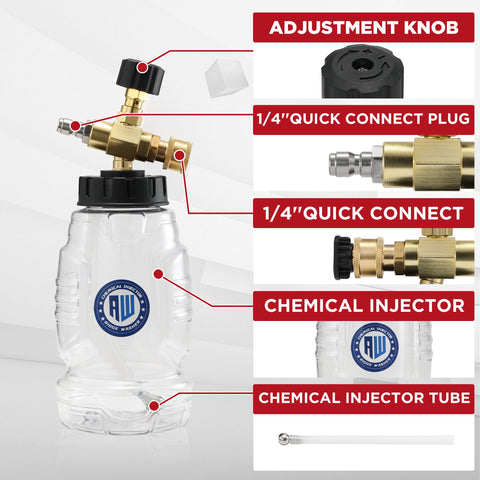 RIDGE WASHER undercarriage cleaner kit showing all attachments and wands.