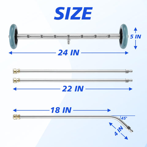RIDGE WASHER undercarriage cleaner package contents shown